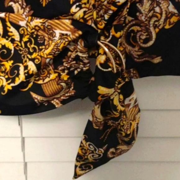 PerSeption Woman multicolored short sleeve blouse 2X - Picture 6 of 8